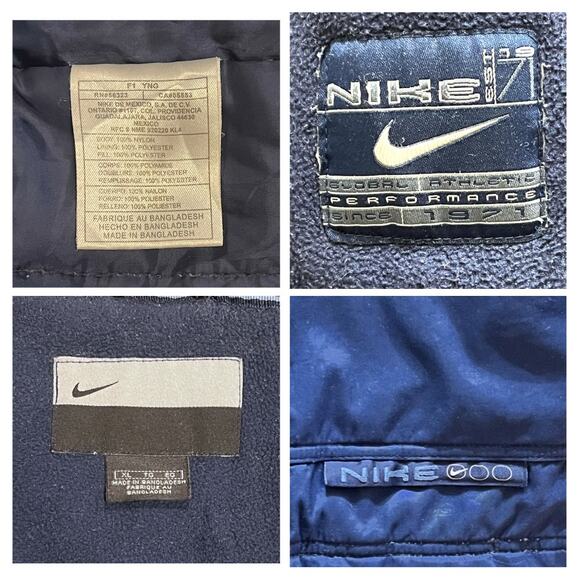 Nike Global Performance 00 Quilted Jacket Blue Silver XL - Picture 12 of 15